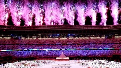 Emperor Naruhito declared the games open and that was followed by fireworks. (AFP) Emperor Naruhito declared the games open and that was followed by fireworks. (AFP)