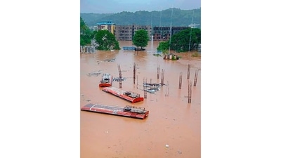 At least 32 houses were buried and, as on Friday evening, 36 bodies were pulled out from the debris. (PTI) At least 32 houses were buried and, as on Friday evening, 36 bodies were pulled out from the debris. (PTI)