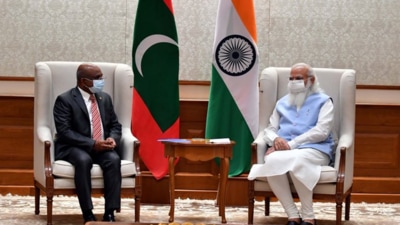 President-elect of the 76th UNGA and FM of Maldives HE Abdulla Shahid with PM Modi. (Twitter/narendramodi) President-elect of the 76th UNGA and FM of Maldives HE Abdulla Shahid with PM Modi. (Twitter/narendramodi)