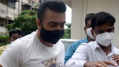 Raj Kundra and 11 others have been arrested by the Mumbai Police's Crime Branch on Monday night. (AFP Photo) Raj Kundra and 11 others have been arrested by the Mumbai Police's Crime Branch on Monday night. (AFP Photo)