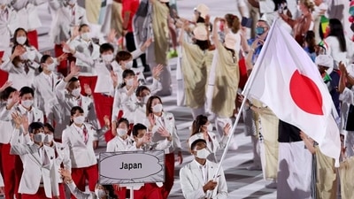 The Tokyo 2020 Olympics opening ceremony: Nation no. 206 and the hosts, Japan, marched out last to conclude the nations parade. (TWITTER) The Tokyo 2020 Olympics opening ceremony: Nation no. 206 and the hosts, Japan, marched out last to conclude the nations parade. (TWITTER)
