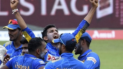 Left-arm spinner Praveen Jayawickrama finished with 3/59.  (Getty Images)