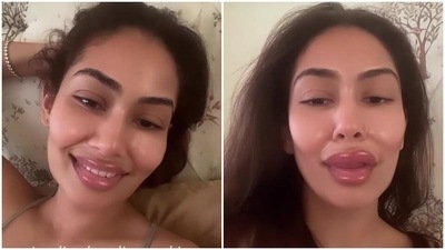 Mira Rajput has tried the 'pillow face' filters. Mira Rajput has tried the 'pillow face' filters.
