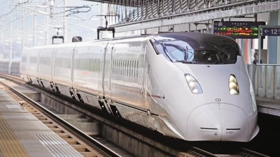 The Mumbai-Ahmedabad bullet train project, which will connect the two cities through a high-speed rail network, was scheduled to be completed by December 2023 but has been delayed by the Covid-19 pandemic (Bloomberg/ Representative Image) (Bloomberg / Photo used for representational purpose only) The Mumbai-Ahmedabad bullet train project, which will connect the two cities through a high-speed rail network, was scheduled to be completed by December 2023 but has been delayed by the Covid-19 pandemic (Bloomberg/ Representative Image) (Bloomberg / Photo used for representational purpose only)