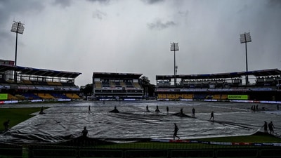 Rain resulted in a loss of 90 minutes of play and reduced the match to a 47-overs-per-side contest.  (Getty Images)