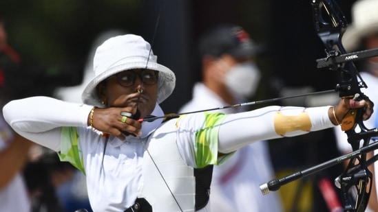 Tokyo 2020 Olympics - Archery - Women's Individual - Ranking Round - Yumenoshima Archery Field, Tokyo, Japan - July 23, 2021. Deepika Kumari of India in action REUTERS/Clodagh Kilcoyne(REUTERS)