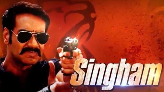 Ajay Devgn starred as police inspector Bajirao Singham in Rohit Shetty's Singham. Ajay Devgn starred as police inspector Bajirao Singham in Rohit Shetty's Singham.