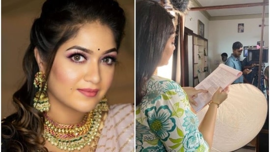 Kannada Heroine Meghana Rajsex - Chiranjeevi Sarja's wife Meghana Raj returns to acting after a year, shares  pic from sets - Hindustan Times