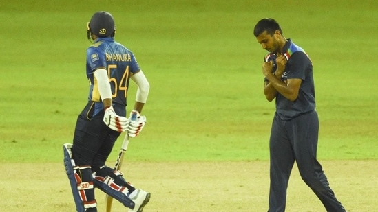 Chetan Sakariya impressed on his ODI debut picking up 2/34 off 8 overs.(Getty Images)