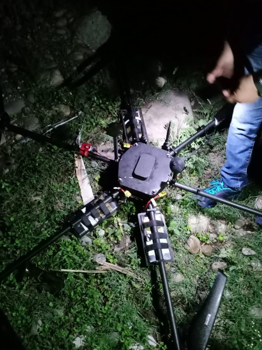 A drone was shot down near Gurachak village of Jammu and Kashmir. (ANI Photo) A drone was shot down near Gurachak village of Jammu and Kashmir. (ANI Photo)