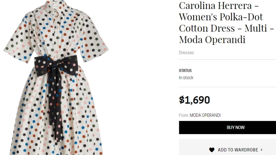 The Carolina Herrera dress The Carolina Herrera dress