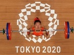 Mirabai Chanu in Tokyo on Saturday. Chanu has won India’s first-ever silver in Olympic weightlifting, and marked the first time India scored a medal on Day 1 of an Olympics.
