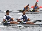 Indian rowers Arjun Lal Jat and Arvind Singh (foreground) - File Photo Indian rowers Arjun Lal Jat and Arvind Singh (foreground) - File Photo