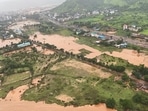 Areas inundated with floodwater after heavy monsoon rains in Raigad district of Maharashtra.(AFP) Areas inundated with floodwater after heavy monsoon rains in Raigad district of Maharashtra.(AFP)