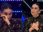 Karisma Kapoor tears up on the sets of Super Dancer 4. Karisma Kapoor tears up on the sets of Super Dancer 4.