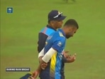 Rahul Dravid interacting with Dasun Shanaka. Rahul Dravid interacting with Dasun Shanaka.