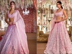 Sara Ali Khan drops steamy Eid look in Manish Malhotra’s pink Chikankari lehenga(Instagram/manishmalhotra05) Sara Ali Khan drops steamy Eid look in Manish Malhotra’s pink Chikankari lehenga(Instagram/manishmalhotra05)