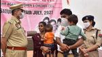 Police officials listening to couples’ complaints during the mega camp in Ludhiana on Friday. (Gurpreet Singh/HT) Police officials listening to couples’ complaints during the mega camp in Ludhiana on Friday. (Gurpreet Singh/HT)
