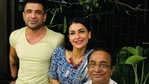 Eijaz Khan with Pavitra Punia and his father. Eijaz Khan with Pavitra Punia and his father.