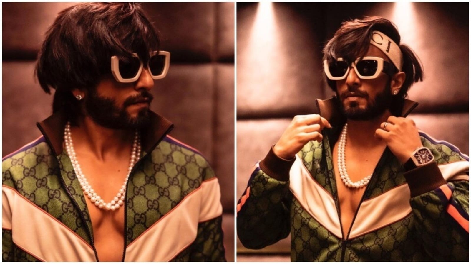 Ranveer Singh Shows Off His Pearl Necklace Gucci Outfit With Quirky Caption Fan Says Pj Pehen