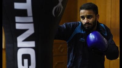 Boxer Amit Panghal is making his Olympic debut, at Tokyo, this year. (Photo: Vipin Kumar/HT) Boxer Amit Panghal is making his Olympic debut, at Tokyo, this year. (Photo: Vipin Kumar/HT)