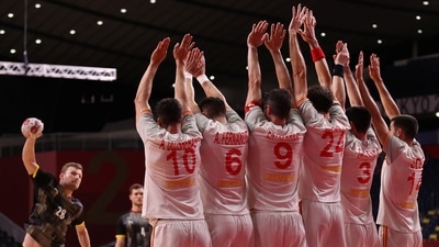 Tokyo 2020 Olympics - Handball - Men - Group A - Germany v Spain - Yoyogi National Stadium - Tokyo, Japan - July 24, 2021. Philipp Weber of Germany in action REUTERS/Gonzalo Fuentes (REUTERS)