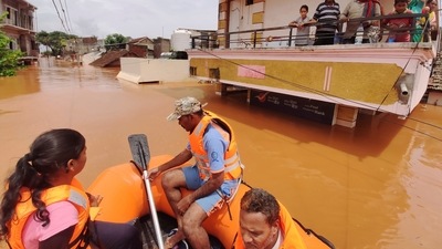 According to official data, 890 villages in nine districts have been affected since Thursday. (AP Photo) According to official data, 890 villages in nine districts have been affected since Thursday. (AP Photo)
