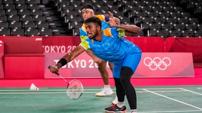India's Satwiksairaj Rankireddy and Chirag Shetty (AP) India's Satwiksairaj Rankireddy and Chirag Shetty (AP)
