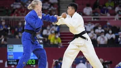 Sushila Devi loses to Hungarian Eva Csernoviczki (Twitter)