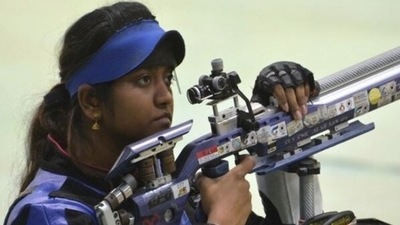 Indian shooter Elavenil Valarivan (ANI Photo)