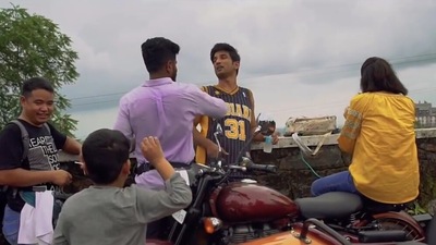 Sushant Singh Rajput on the sets of Dil Bechara. Sushant Singh Rajput on the sets of Dil Bechara.