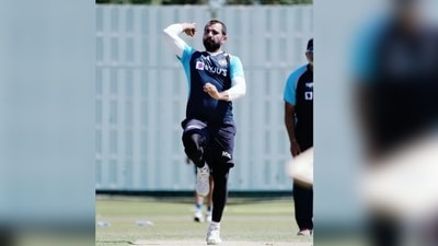 Mohammed Shami during training session (Twitter / Mohammed Shami)