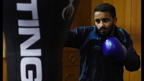 Boxer Amit Panghal is making his Olympic debut, at Tokyo, this year. (Photo: Vipin Kumar/HT) Boxer Amit Panghal is making his Olympic debut, at Tokyo, this year. (Photo: Vipin Kumar/HT)