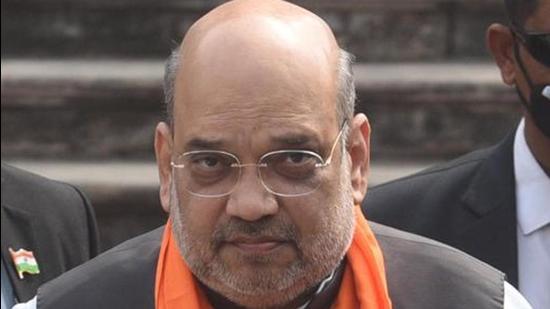 During his visit to the northeast, Union home minister Amit Shah will also chair a meeting of the North Eastern Council . (Samir Jana/HT Photo)