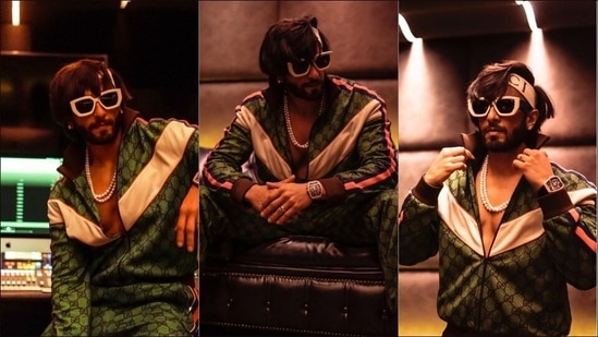 Ranveer Singh looks absolute dapper in a Gucci GG canvas jacket