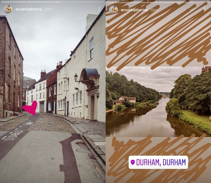 Anushka Sharma shared pictures from her visit to Durham.