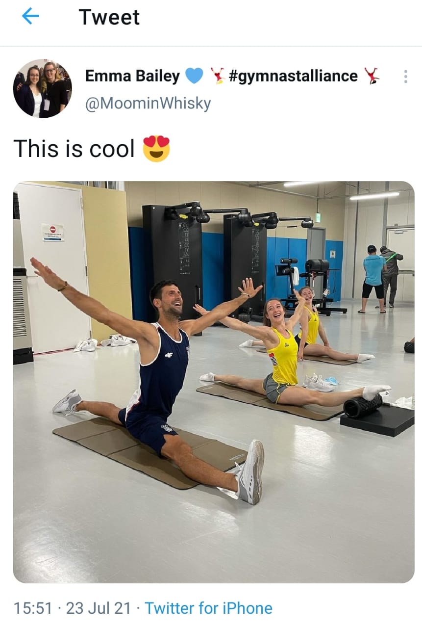 Novak Djokovic. (Twitter/Screenshot)