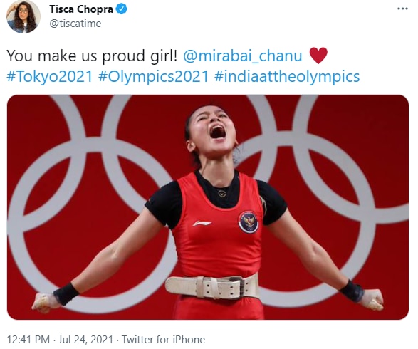 Tisca Chopra has now deleted her erroneous tweet.