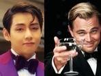BTS singer V got compared to Leonardo DiCaprio after he was seen raising a toast in Peakboy's new song Gyopo Hairstyle. BTS singer V got compared to Leonardo DiCaprio after he was seen raising a toast in Peakboy's new song Gyopo Hairstyle.