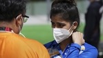 India's Manu Bhaker with Coach Ronak Pandit (L) reacts after the 10m Air Pistol Women's Qualification at the Summer Olympics 2020.(PTI) India's Manu Bhaker with Coach Ronak Pandit (L) reacts after the 10m Air Pistol Women's Qualification at the Summer Olympics 2020.(PTI)