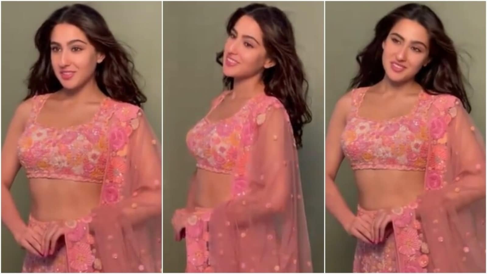 Sara Ali Khan In Blush Pink Lehenga Set Exudes Royalty Fans Call Her