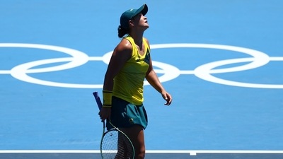 Tokyo 2020 Olympics - Tennis - Women's Singles - Round 1 - Ariake Tennis Park - Tokyo, Japan - July 25, 2021. Ashleigh Barty of Australia reacts after losing her first round match against Sara Sorribes of Spain REUTERS/Edgar Su (REUTERS)