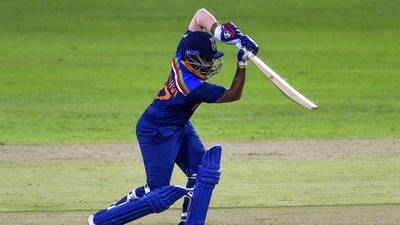 India's Prithvi Shaw plays a shot during the first ODI match against Sri Lanka, at R.Premadasa Stadium in Colombo on Sunday. ((ANI Photo)) India's Prithvi Shaw plays a shot during the first ODI match against Sri Lanka, at R.Premadasa Stadium in Colombo on Sunday. ((ANI Photo))