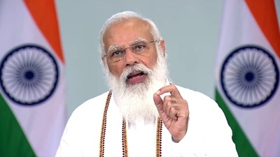 Prime Minister Narendra Modi addresses the nation during the 79th epioside of his monthly radio broadcast Mann Ki Baat on Sunday. (File photo)