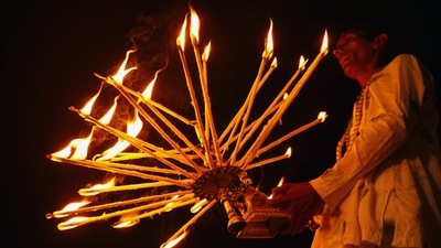 A priest offers evening special prayers on the occasion of Guru Purnima at the lake of Pushkar. (ANI) A priest offers evening special prayers on the occasion of Guru Purnima at the lake of Pushkar. (ANI)