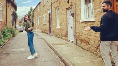 Earlier, Anushka flooded pictures from Durham, the United Kingdom on Instagram where she was seen fooling around on the streets with Virat Kohli. (Instagram/@ansuhkasharma)
