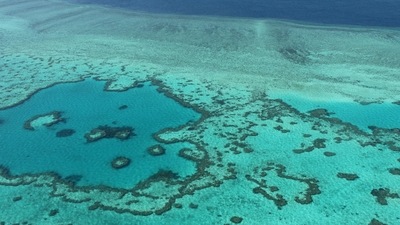 An aerial view of the Great Barrier Reef off the coast of the Whitsunday Islands, along the central coast of Queensland (AFP File Photo). An aerial view of the Great Barrier Reef off the coast of the Whitsunday Islands, along the central coast of Queensland (AFP File Photo).