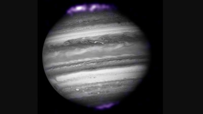 The image of Jupiter’s auroras was shared on Instagram by Nasa. (Instagram/@nasa)