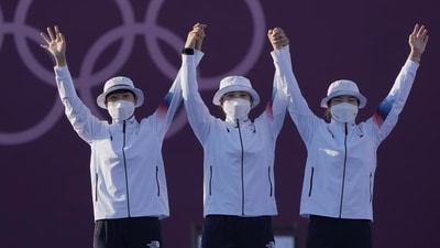 South Korea's female archers win 9th team gold (AP) South Korea's female archers win 9th team gold (AP)