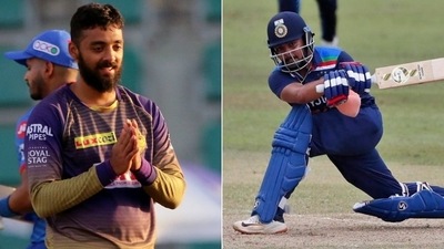 Prithvi Shaw and spinner Varun Chakravarthy make T20I debuts against Sri Lanka (HT Collage)